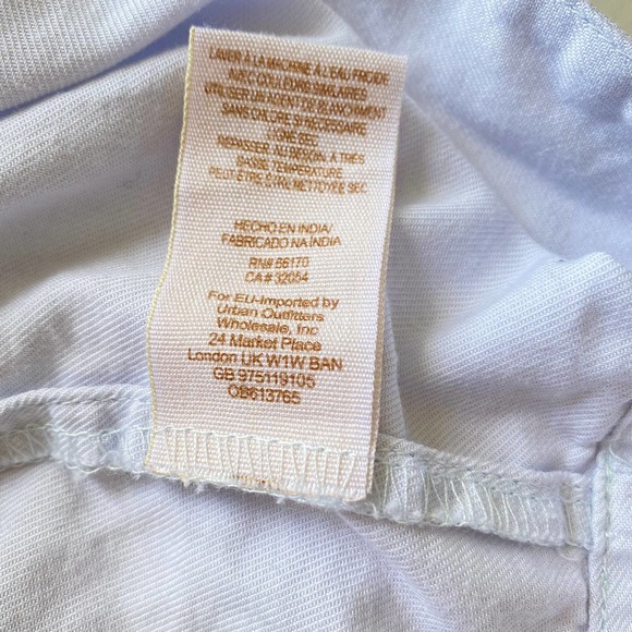 Free People Fleur Du Jour Light Blue Embroidered Mini Dress Long Bubble Sleeve - Picture 8 of 13